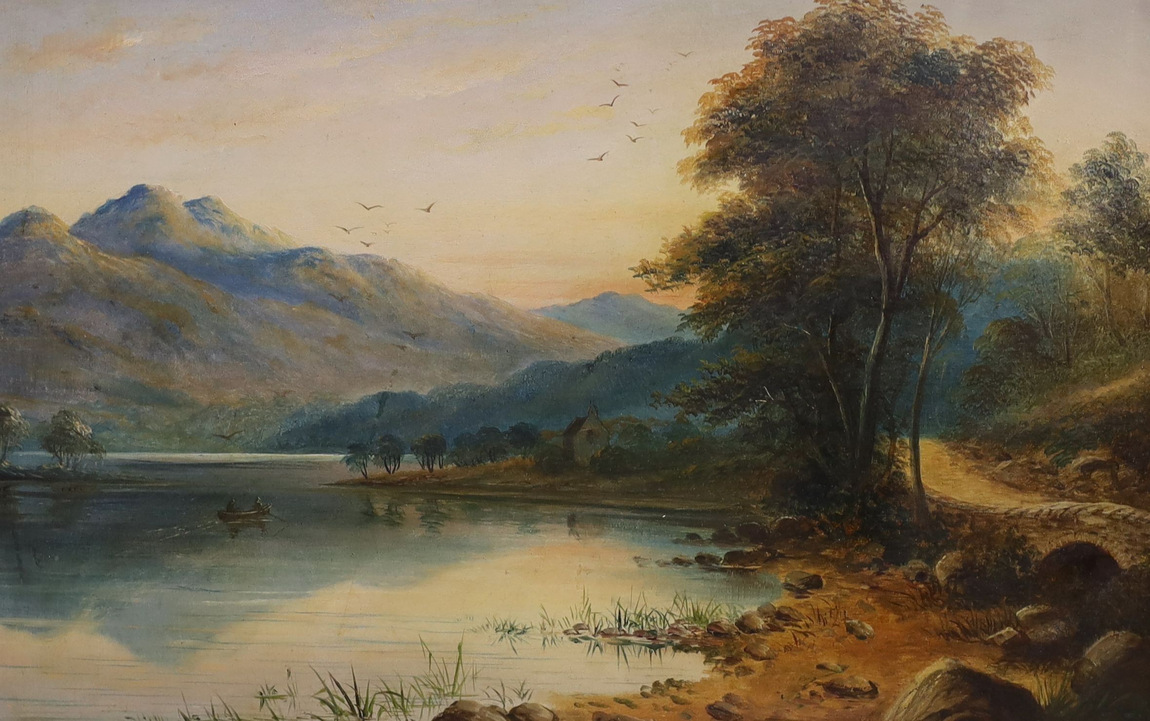 G. Martin, pair of oils on board, Wooded river landscape and Loch scene, one signed and dated '82, 30 x 45cm